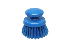 Hygiënische ronde werkborstel 12.5cm blauw.