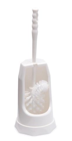 Toiletgarnituur rond met randreiniger wit.