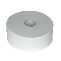 Toiletpapier maxi rol, wit, 380mtr, 2-laags, 6 rol p/colli.