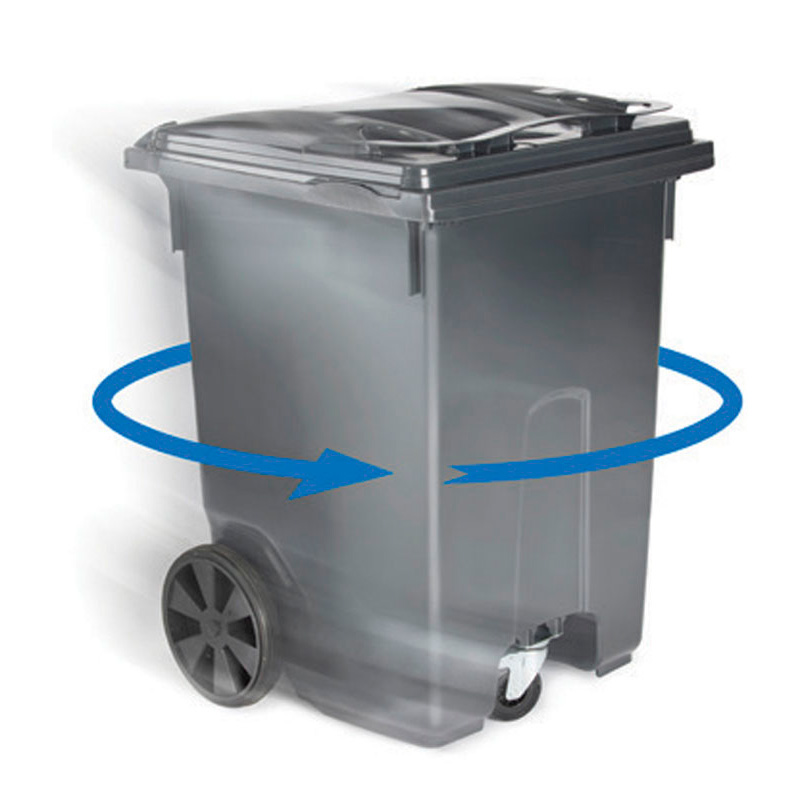 Nog steeds betalen rib Mini-container, grijs, 360 ltr 3-wiel - Smart Cleaning Center