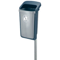 VB 520000 grijs/oceaanbl Afvalb v paal